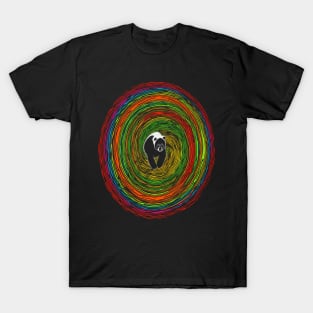 Colorful Abstract Psychedelic Panda - Unique and Vibrant Art Design T-Shirt